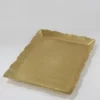 Inspire Me! Home Decor Textured Metal Gold Rectangle Tray