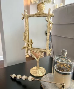 Inspire Me! Home Decor WALL ART & MIRRORS Gold Branch Design Table Mirror