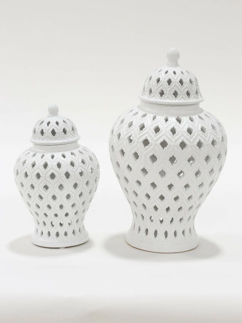 Inspire Me! Home Decor Extra Mini/Miniature White Ginger Jar 5 Inspire Me! Home Decor Extra Mini/Miniature White Ginger Jar