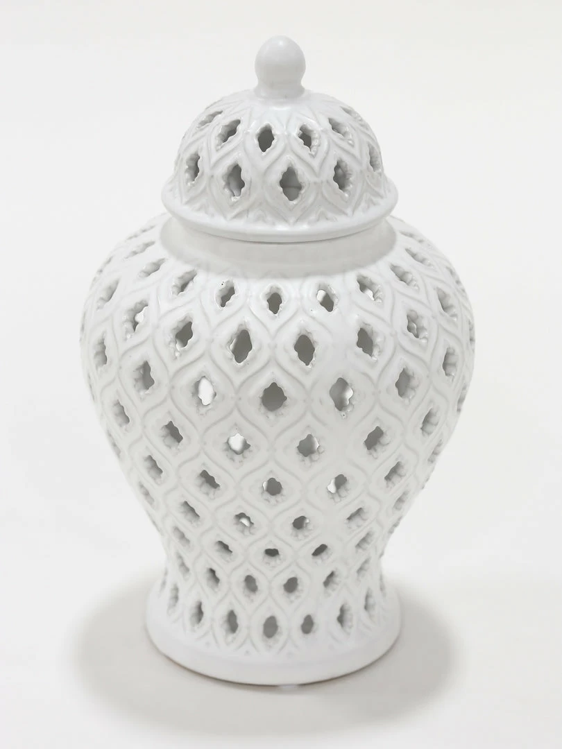 Inspire Me! Home Decor Extra Mini/Miniature White Ginger Jar 6 Inspire Me! Home Decor Extra Mini/Miniature White Ginger Jar