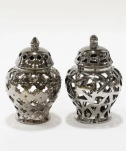 Inspire Me! Home Decor Silver Extra Mini Ginger Jar