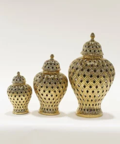 Inspire Me! Home Decor Small Gold Ginger Jar