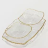 Inspire Me! Home Decor Glass Textured Serving Set With Gold Trim