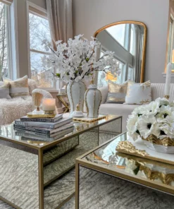 Inspire Me! Home Decor White Ginger Jar With Gold Details (3 Sizes)