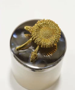 Inspire Me! Home Decor Silver And Gold Detailed Lid Candle - Vanilla (6 Styles)