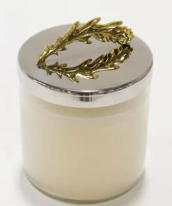 Inspire Me! Home Decor Silver And Gold Detailed Lid Candle - Vanilla (6 Styles)