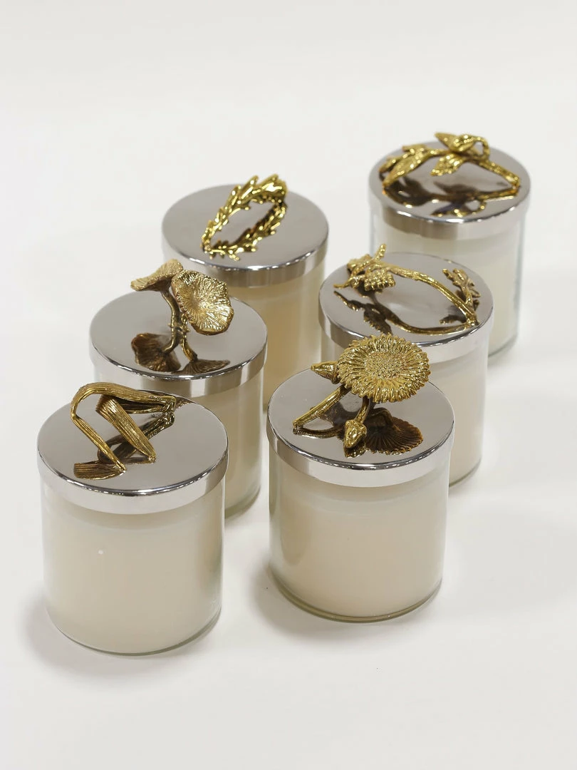 Inspire Me! Home Decor Silver And Gold Detailed Lid Candle- Unscented (6 Styles) 3 Inspire Me! Home Decor Silver And Gold Detailed Lid Candle- Unscented (6 Styles)