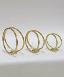 Inspire Me! Home Decor Gold Circle Candle Holders (Set Of 3)