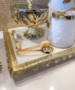 Inspire Me! Home Decor Stainless Steel Gold Tea Tongs