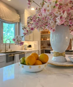 Inspire Me! Home Decor Wood Bowl With Gold Studded Details