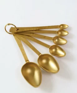 Inspire Me! Home Decor Gold Almond Shape Measuring Spoons