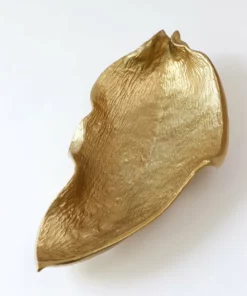 Inspire Me! Home Decor Gold Oblong Leaf Tray