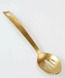 Inspire Me! Home Decor Matte Gold Slotted Serving Spoon