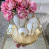 Inspire Me! Home Decor Large Round Gold Tray With Bird Detail