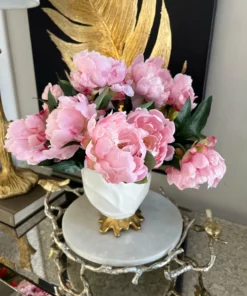 Inspire Me! Home Decor White And Gold Detailed Vase