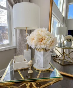 Inspire Me! Home Decor Round Marble Trivet With Gold Edge (2 Sizes)