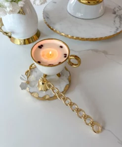 Inspire Me! Home Decor Gold Snuffer With Chain Links Design