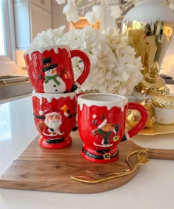 Inspire Me! Home Decor KITCHEN Snowy Holiday Mugs (3 Styles)