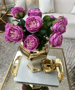 Inspire Me! Home Decor Real Touch Austin Rose (4 Colors) Floral Stems