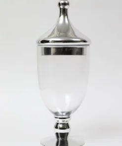 Inspire Me! Home Decor Gold Clear Glass Apothecary Jar W/ Lid (2 Colors)