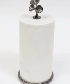 Inspire Me! Home Decor Marble Canisters With Floral Design Lid (2 Colors, 3 Sizes) Gold