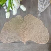 Inspire Me! Home Decor Gold Ginko Leaf Tablemat