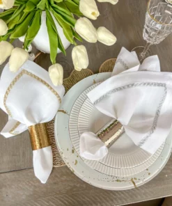 Inspire Me! Home Decor Hammered Napkin Ring (2 Colors) Gold