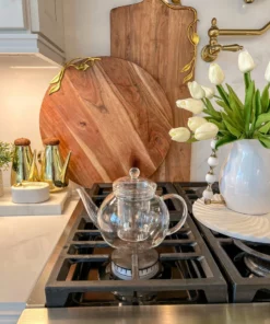 Inspire Me! Home Decor Glass Teapot With Loose Tea Infuser KITCHEN 8 Inspire Me! Home Decor Glass Teapot With Loose Tea Infuser KITCHEN