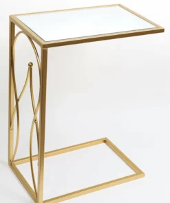 Inspire Me! Home Decor Gold Mirror Top C Table