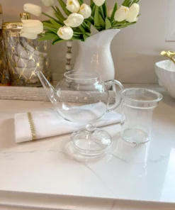 Inspire Me! Home Decor Glass Teapot With Loose Tea Infuser KITCHEN 9 Inspire Me! Home Decor Glass Teapot With Loose Tea Infuser KITCHEN