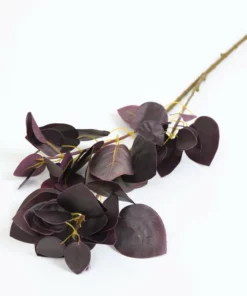 Inspire Me! Home Decor Dark Plum Flat Leaf Eucalyptus Stem