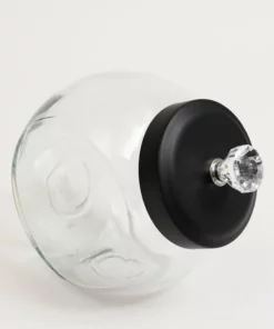Inspire Me! Home Decor KITCHEN Glass Canister With Diamond Knob (3 Sizes)