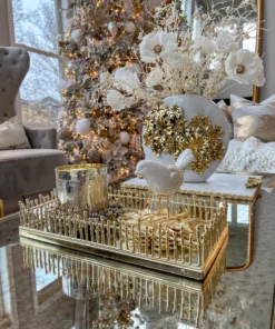 Inspire Me! Home Decor Mirrored Tray With Gold Linear Design 5 Inspire Me! Home Decor Mirrored Tray With Gold Linear Design