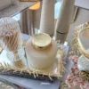 Inspire Me! Home Decor 5" Vanilla Candle With Gold Lid