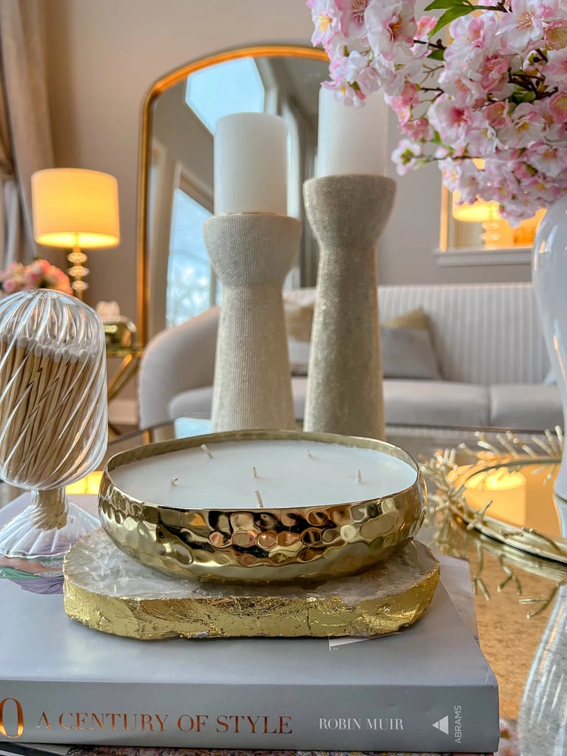 Inspire Me! Home Decor Gold 6 Wick Hammered Candle 5 Inspire Me! Home Decor Gold 6 Wick Hammered Candle