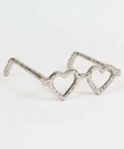 Inspire Me! Home Decor Silver Heart Eyes Glasses Decorative Sculpture 7 Inspire Me! Home Decor Silver Heart Eyes Glasses Decorative Sculpture