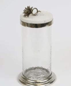 Inspire Me! Home Decor Gold Or Silver Canisters With Floral Lotus Lid (2 Colors)