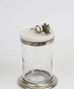 Inspire Me! Home Decor Gold Or Silver Canisters With Floral Lotus Lid (2 Colors)