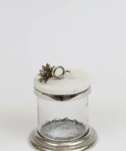 Inspire Me! Home Decor Gold Or Silver Canisters With Floral Lotus Lid (2 Colors)