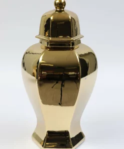 Inspire Me! Home Decor Gold Hexagon Ginger Jar (2 Sizes) 14 Inspire Me! Home Decor Gold Hexagon Ginger Jar (2 Sizes)