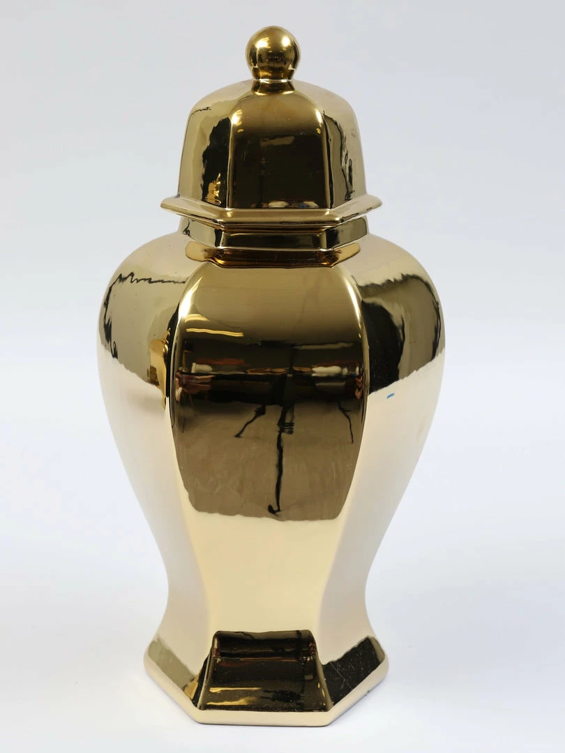 Inspire Me! Home Decor Gold Hexagon Ginger Jar (2 Sizes) 8 Inspire Me! Home Decor Gold Hexagon Ginger Jar (2 Sizes)