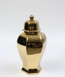 Inspire Me! Home Decor Gold Hexagon Ginger Jar (2 Sizes) 15 Inspire Me! Home Decor Gold Hexagon Ginger Jar (2 Sizes)