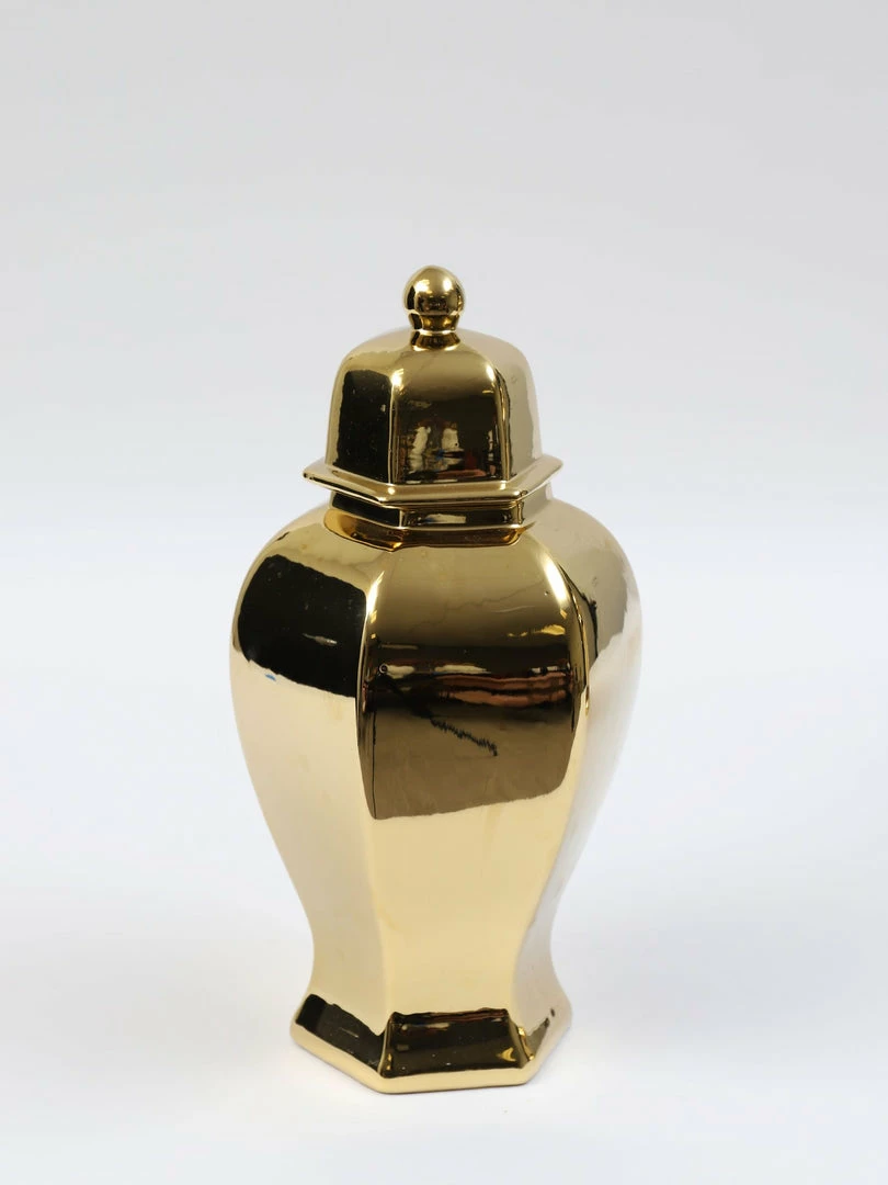 Inspire Me! Home Decor Gold Hexagon Ginger Jar (2 Sizes) 9 Inspire Me! Home Decor Gold Hexagon Ginger Jar (2 Sizes)