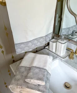 Inspire Me! Home Decor Decorative Shell Towel (2 Colors, 3 Styles)