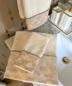 Inspire Me! Home Decor Decorative Shell Towel (2 Colors, 3 Styles)