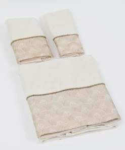 Inspire Me! Home Decor Decorative Shell Towel (2 Colors, 3 Styles)