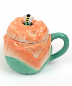 Inspire Me! Home Decor KITCHEN Rose Shape With Mug With Lid And Spoon