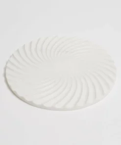 Inspire Me! Home Decor White Marble Spiral Shaped Board