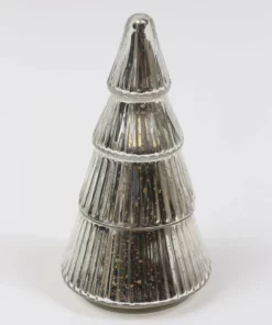 Inspire Me! Home Decor Etched Mercury Glass Tree Candle