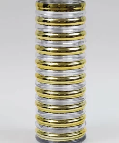 Inspire Me! Home Decor Gold Ribbed Glass Vase (2 Sizes) 15 Inspire Me! Home Decor Gold Ribbed Glass Vase (2 Sizes)